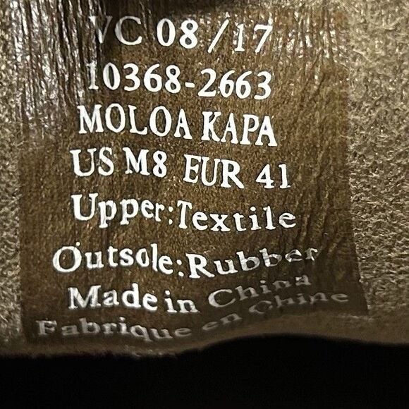 Olukai Moloa Kapa Men's Sz 8 Gray Woven Textile Canvas Slip On Loafer Shoes Used - Picture 11 of 11